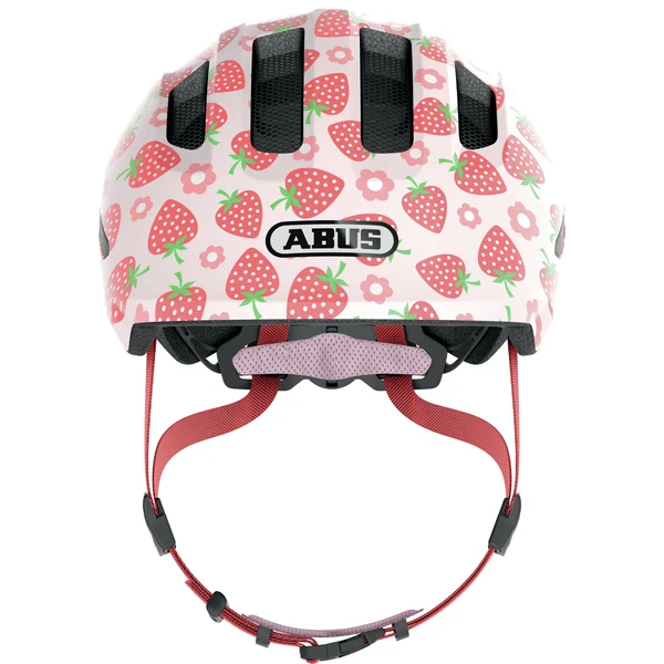 ABUS Fietshelm SMILE Y 3.0 LED Roos Aardbei-S - Afbeelding 2