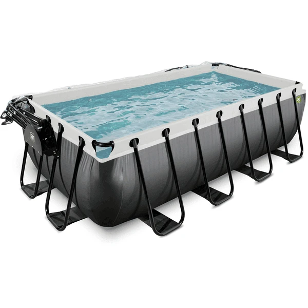 EXIT TOYS EXIT Black Leather Zwembad 400x200x100cm Met Sand Filterpomp En Afdekking - Zwar - Afbeelding 3