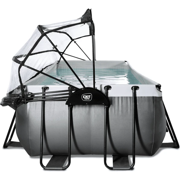 EXIT TOYS EXIT Black Leather Zwembad 400x200x100cm Met Sand Filterpomp En Afdekking - Zwar - Afbeelding 5