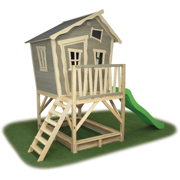 EXIT TOYS EXIT Crooky 500 Houten Speelhuis - Grijsbeige - Afbeelding 2