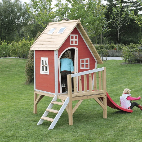 EXIT TOYS EXIT Fantasia 300 Houten Speelhuis - Rood - Afbeelding 5