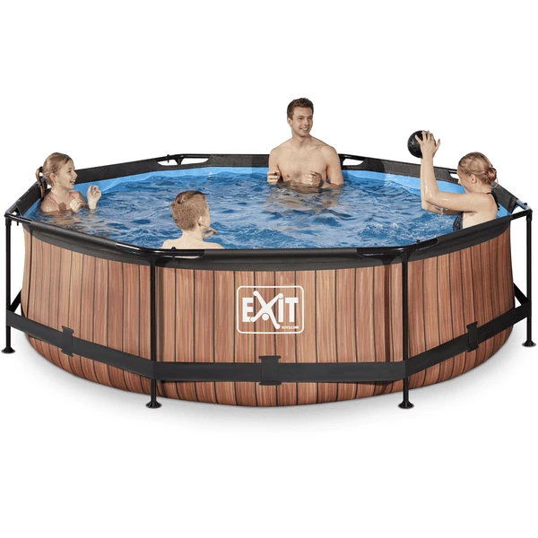 EXIT TOYS EXIT Frame Pool ø300x76cm (12v) - HoutoptiekEXIT PeakPro ø10ft Zwart - Afbeelding 3
