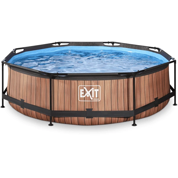 EXIT TOYS EXIT Frame Pool ø300x76cm (12v) - HoutoptiekEXIT PeakPro ø10ft Zwart
