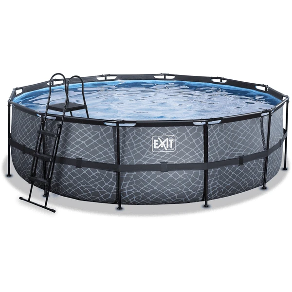 EXIT TOYS EXIT Frame Pool ø488x122cm (12v Filterpomp) - Grijs