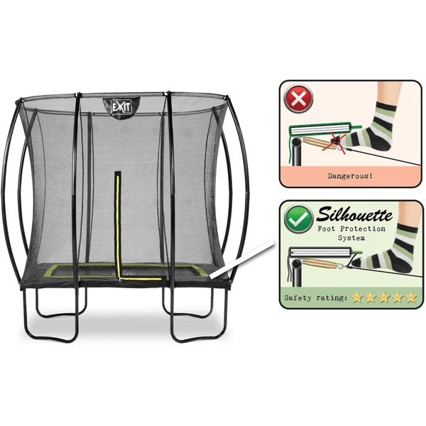 EXIT TOYS EXIT Silhouet Trampoline 153 X 214 Cm, Zwart - Afbeelding 4