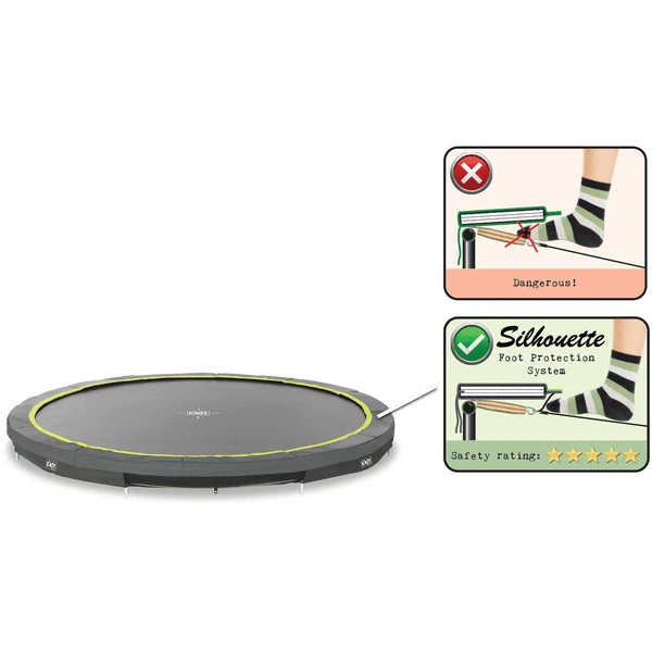 EXIT TOYS EXIT Silhouette Sportvloertrampoline ø 427 Cm, Zwart - Afbeelding 2
