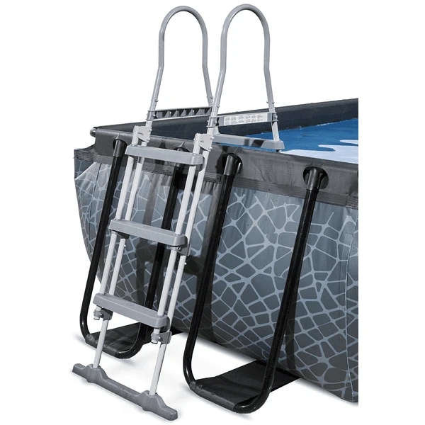 EXIT TOYS EXIT Zwembad Stone 400x200cm Met Overkapping En Zandfilterpomp - Grijs - Afbeelding 3