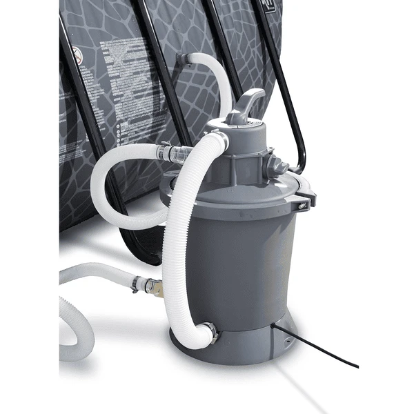 EXIT TOYS EXIT Zwembad Stone 400x200cm Met Overkapping En Zandfilterpomp - Grijs - Afbeelding 5