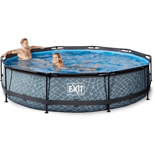 EXIT TOYS EXIT-zwembad Stone ø 360 X 76 Cm Met Filterpomp - Grijs - Afbeelding 5