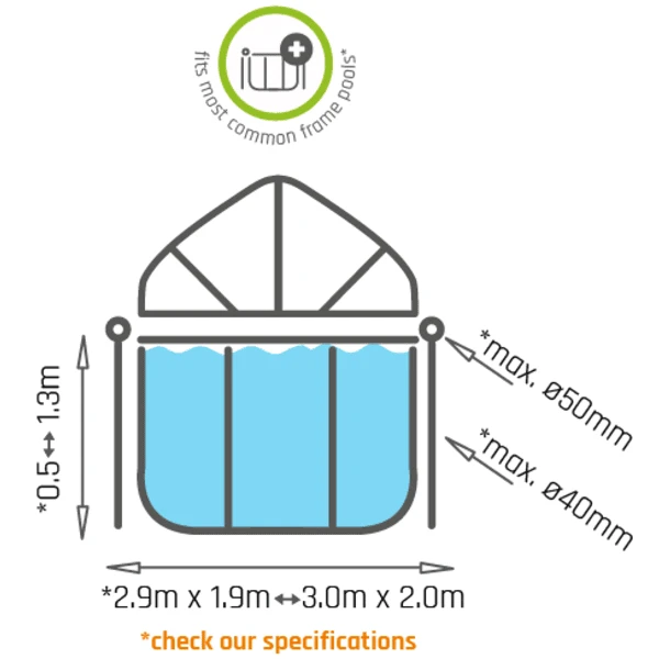 EXIT TOYS EXIT Zwembad Zonnescherm 300 X 200 Cm - Afbeelding 4