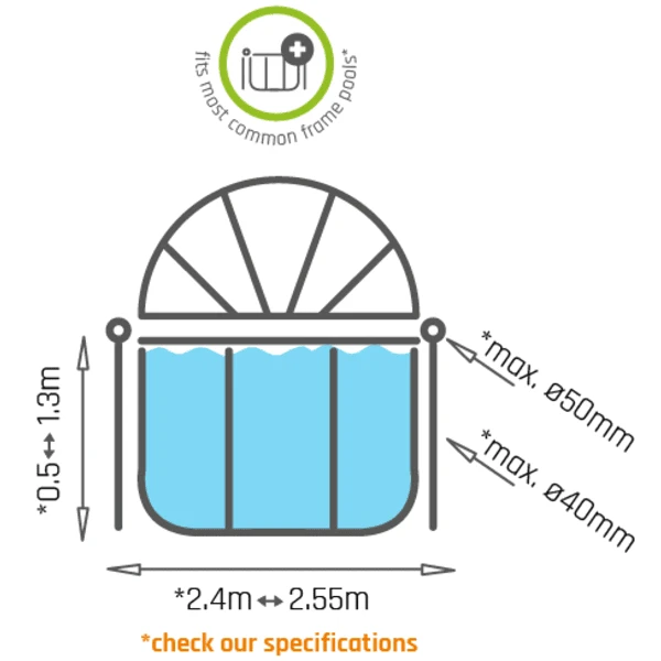 EXIT TOYS EXIT Zwembad Zonnescherm ø244cm - Afbeelding 4