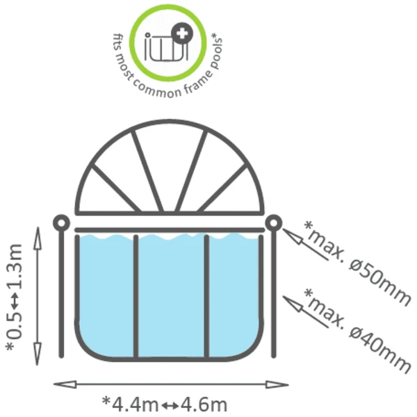 EXIT TOYS EXIT Zwembadafdekking ø450cm - Afbeelding 3