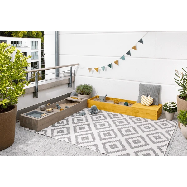 MUDDY BUDDY Zandbak "Flexy Style " Warm Grijs-oker - Afbeelding 4