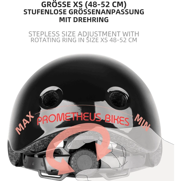 PROMETHEUS BICYCLES ® Fietshelm Maat XS 48-52 Cm Rood - Afbeelding 2