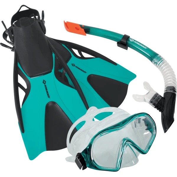 Schildkröt SCHILDKRÖT ® Snorkelset Cayman Turquoise - 3 Stuks, Maat S/M - Afbeelding 4