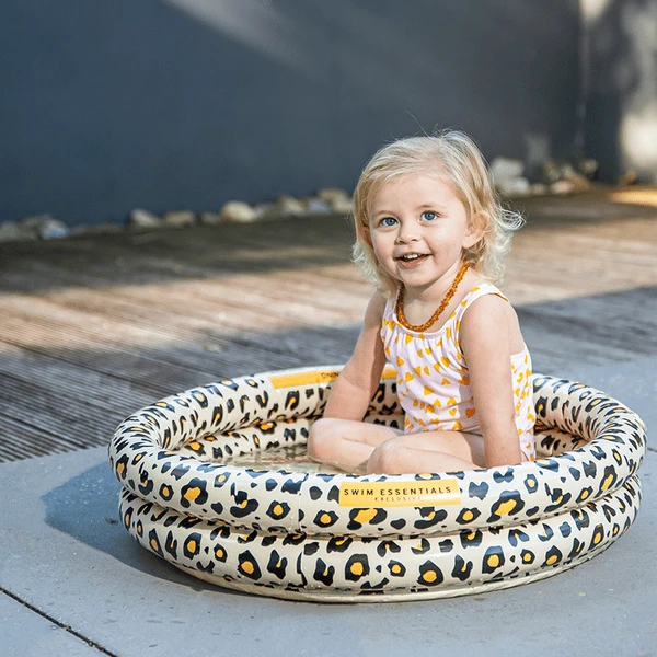 SWIM ESSENTIALS Swim Essential S Print Ed Baby Pool Beige Luipaard 60 Cm 2 Ringen - Afbeelding 2